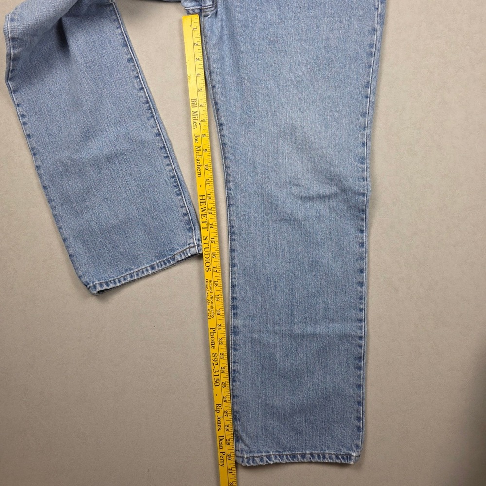 Levi Strauss Co Mens Jeans 501 Button Fly Blue Light Wash Y2K Distressed 38x32 - Picture 9 of 14